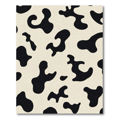 Bicolor Abstract Blob Pattern Rug