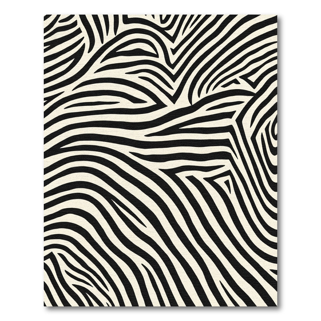 Striking Monochrome Animal Lines Rug