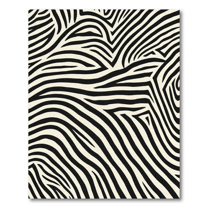 Striking Monochrome Animal Lines Rug