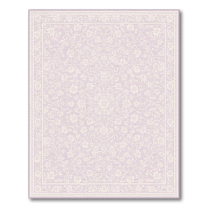 Soft Purple Floral Vintage Area Rug