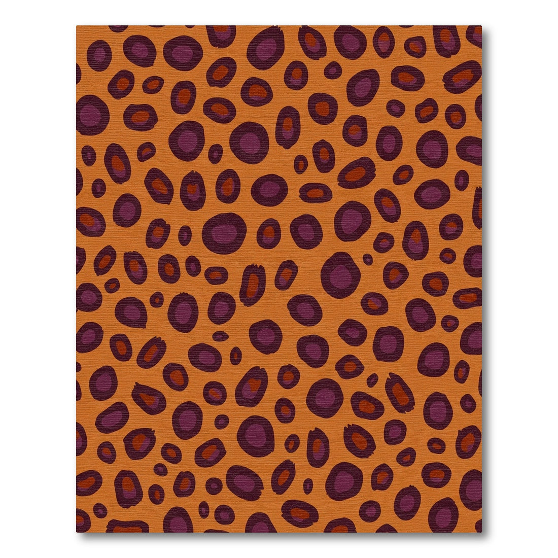 Bold Orange Leopard Spots Rug