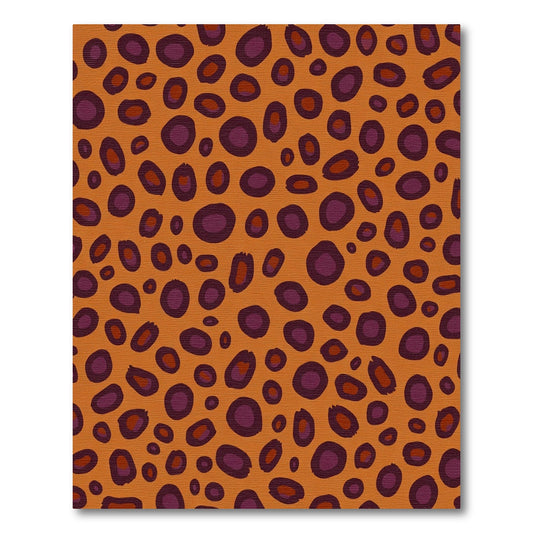 Bold Orange Leopard Spots Rug