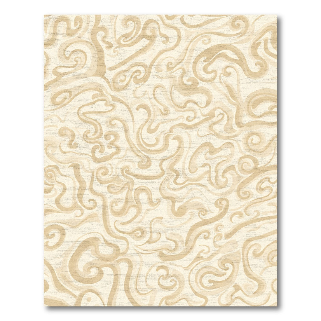 Creamy Swirls Abstract Flow Rug