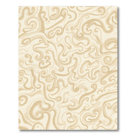 Creamy Swirls Abstract Flow Rug