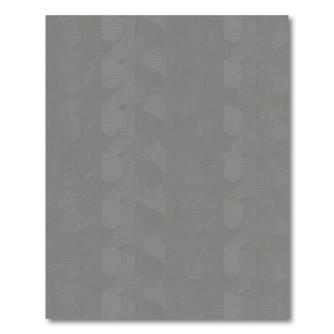 Subtle Gray Leafy Art Deco Rug