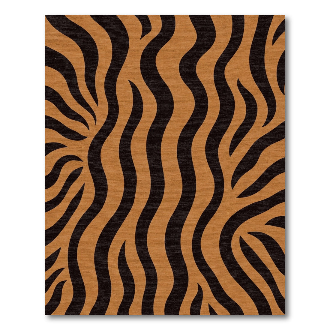 Earthy Brown Black Stripe Wave Rug