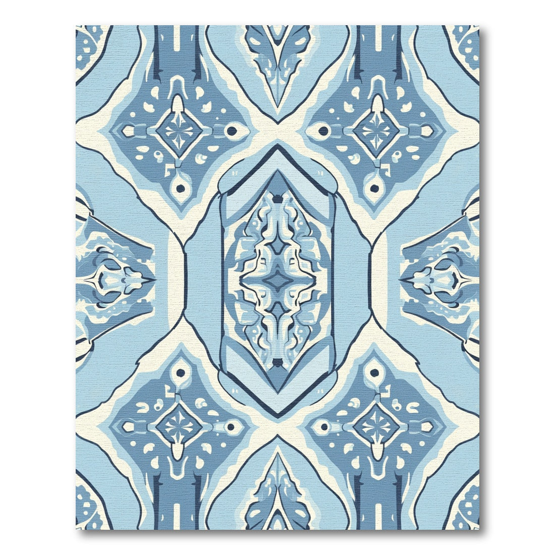 Majestic Blue Symmetry Medallion Rug
