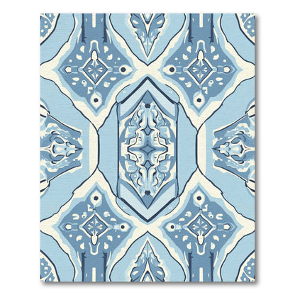 Majestic Blue Symmetry Medallion Rug