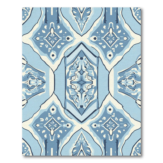 Majestic Blue Symmetry Medallion Rug