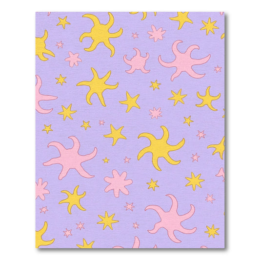 Pastel Purple Starburst Scatter Rug