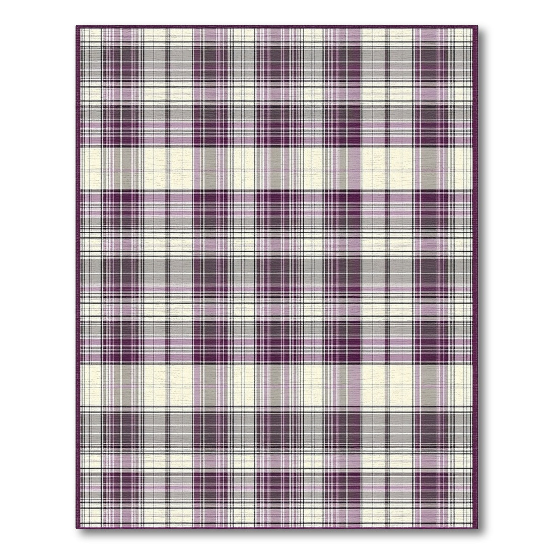 Geometric Modern Plaid Purple Plaid Geometric Area Rug