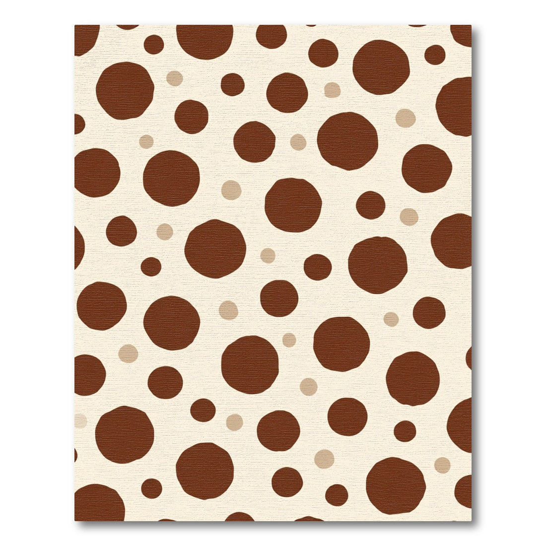 Brown Cream Scattered Circles Rug