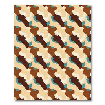 Earthy Camouflage Organic Abstract Layout Rug