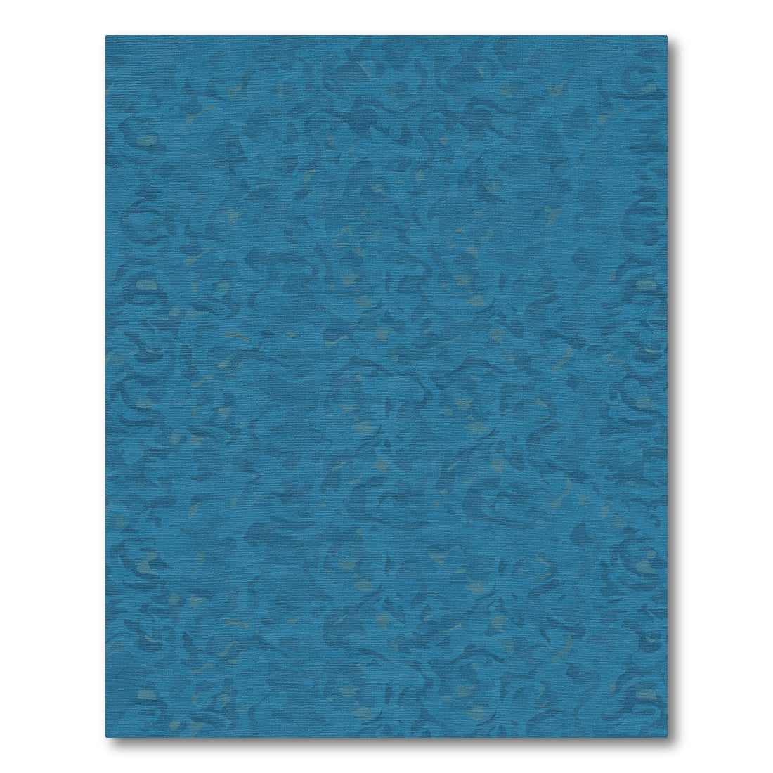 Deep Blue Abstract Swirls Rug