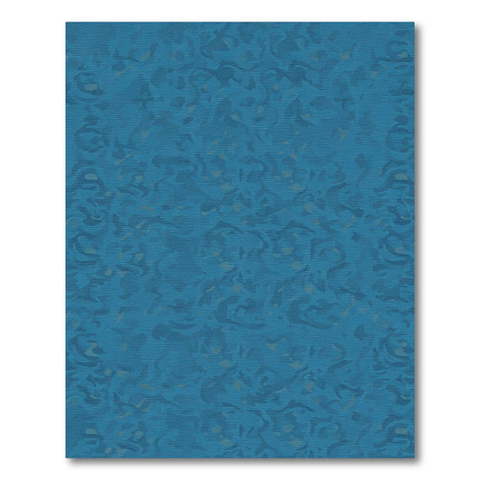 Deep Blue Abstract Swirls Rug