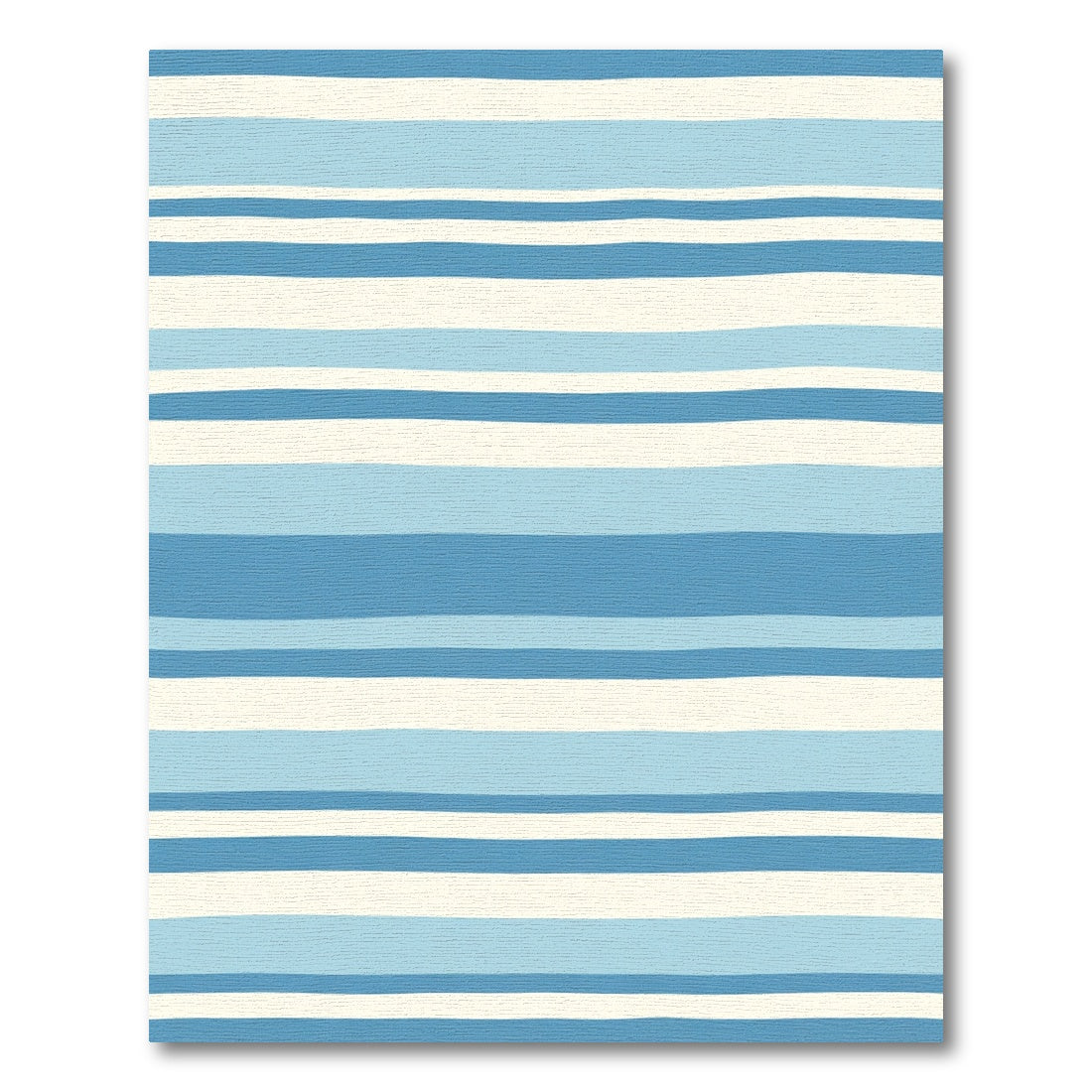 Blue White Striped Horizon Lines Rug