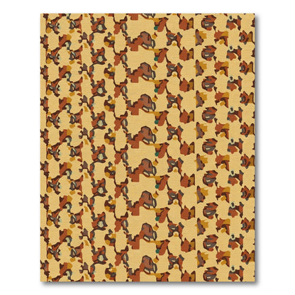 Earthy Ochre Organic Jagged Forms Rug