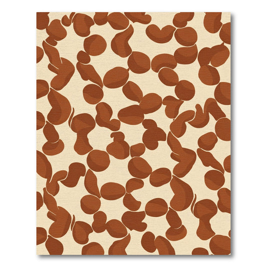 Brown Terracotta Organic Bean Shape Rug