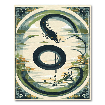 Serpentine Landscape Abstract Rug