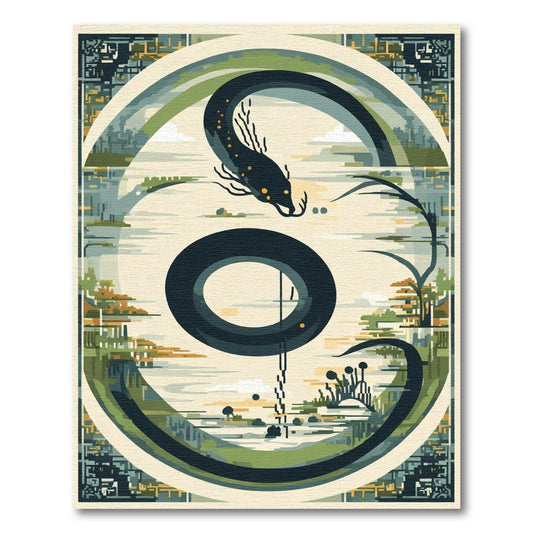 Serpentine Landscape Abstract Rug