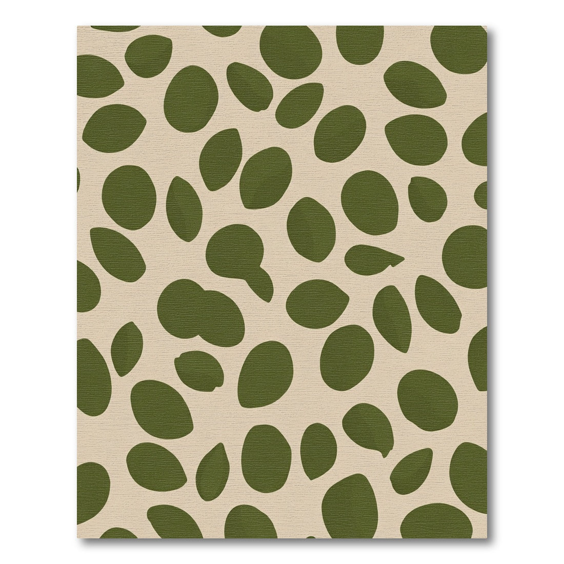 Olive Green Pebble Scatter Rug