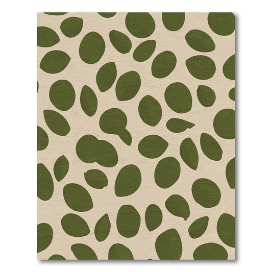 Olive Green Pebble Scatter Rug