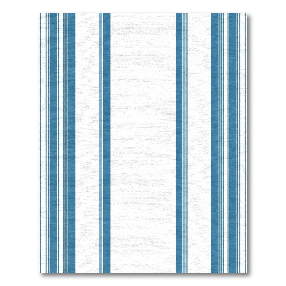 Tidewater Blue Vertical Stripe Runner Rug