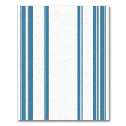 Tidewater Blue Vertical Stripe Runner Rug