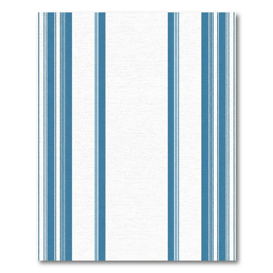 Tidewater Blue Vertical Stripe Runner Rug