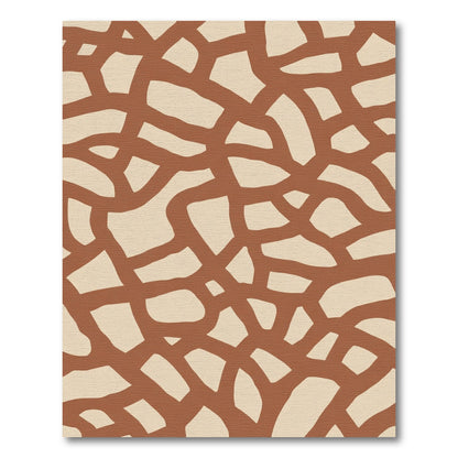 Clay Abstract Organic Intertwined Ribbons Rug