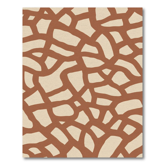 Clay Abstract Organic Intertwined Ribbons Rug