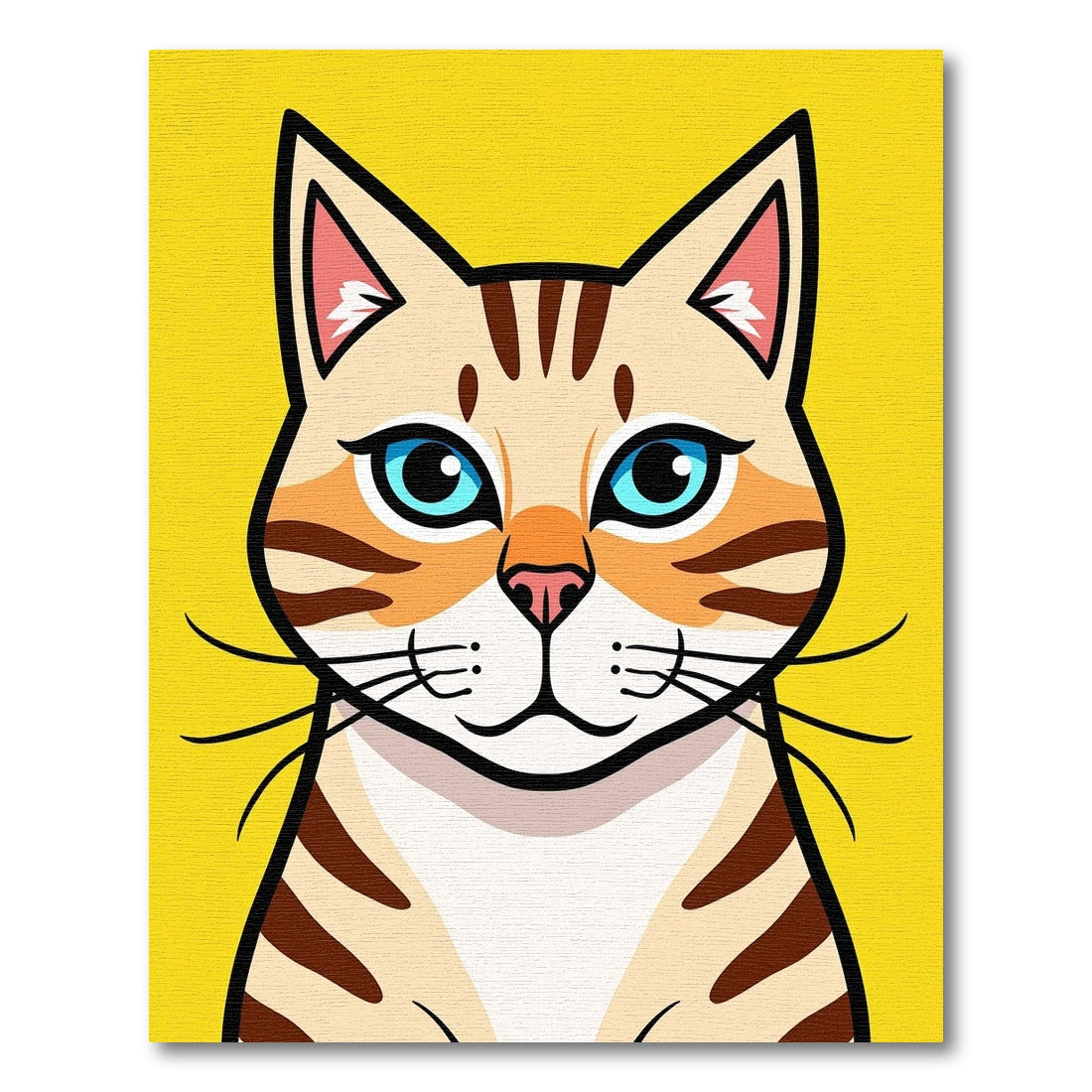 Cute Orange Tabby Cat Portrait Rug