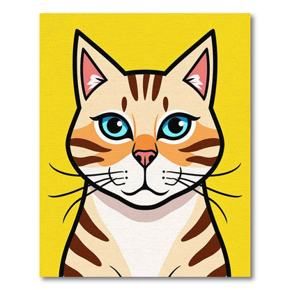 Cute Orange Tabby Cat Portrait Rug