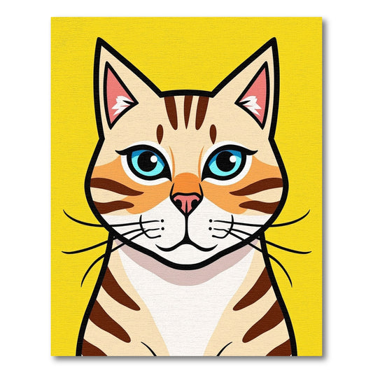 Cute Orange Tabby Cat Portrait Rug
