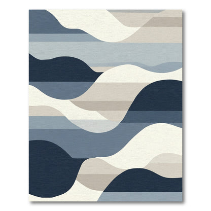 Modern Wave Abstract Horizon Rug