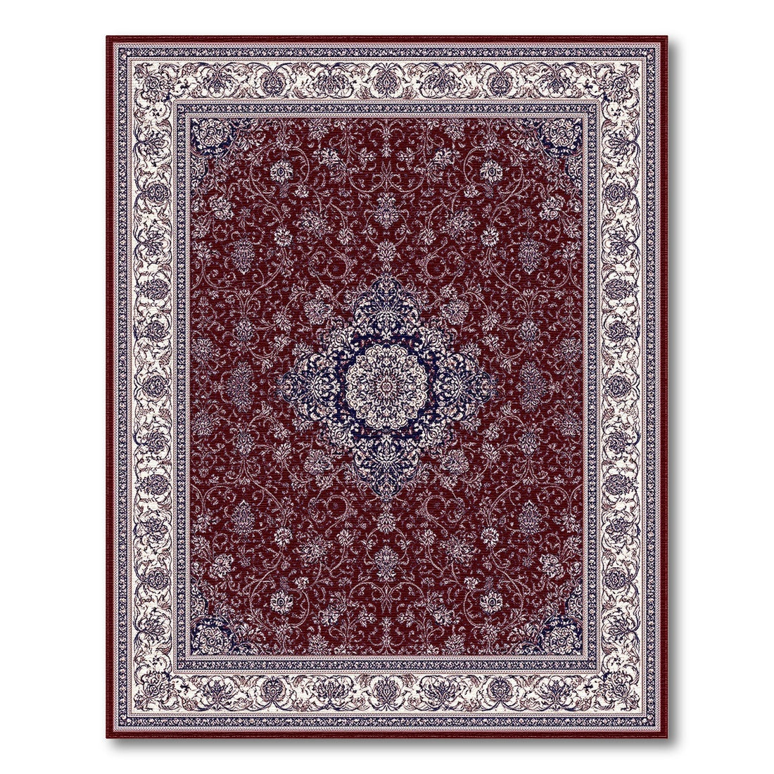 Red Traditional Persian Red Floral Medallion Traditional Persian Area Rug