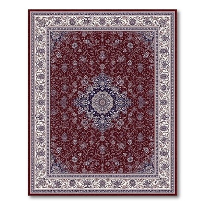 Red Traditional Persian Red Floral Medallion Traditional Persian Area Rug