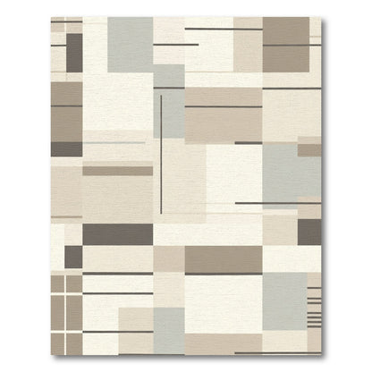 Neutral Geometric Blocks Thin Lines Rug