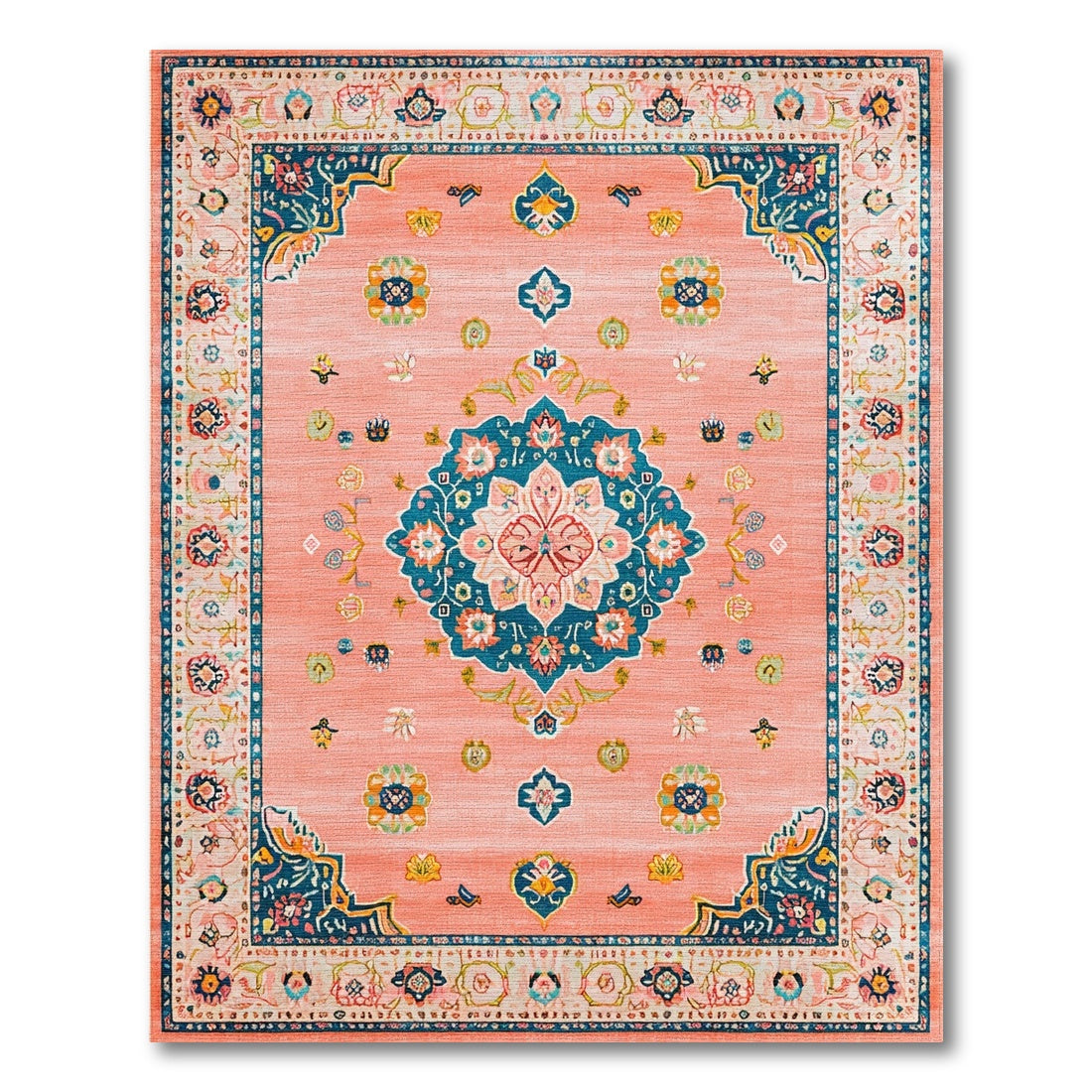 Pink Medallion Pink Floral Medallion Area Rug