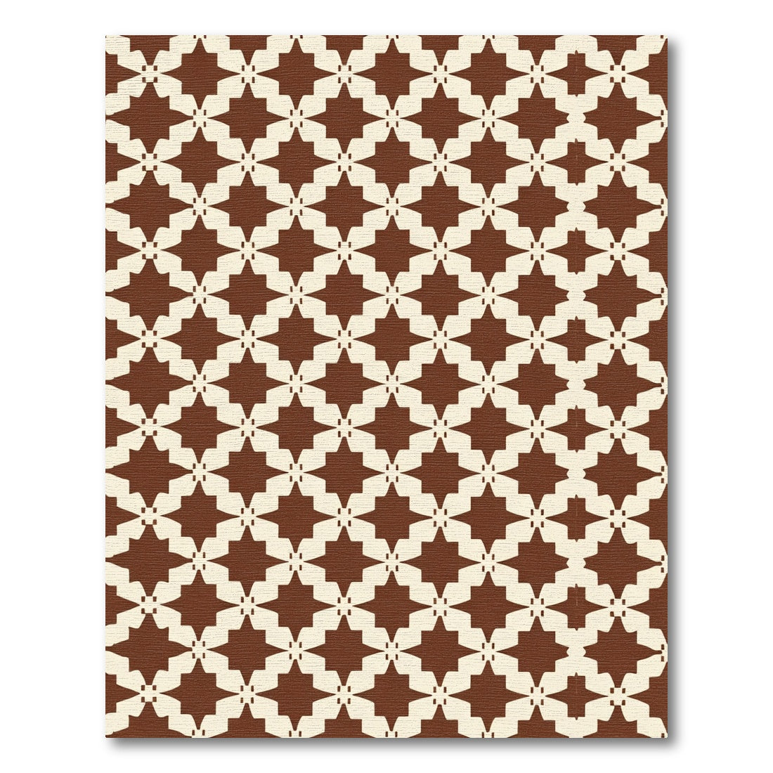 Chocolate Starburst Geometric Lattice Rug