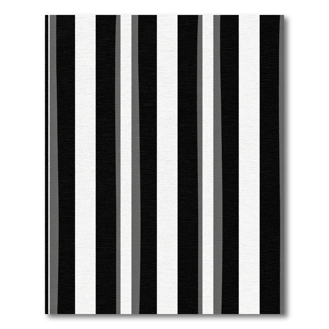 Bold Monochrome Linear Alternating Stripes Rug