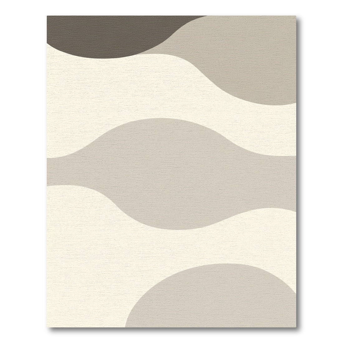 Neutral Wave Organic Abstract Rug