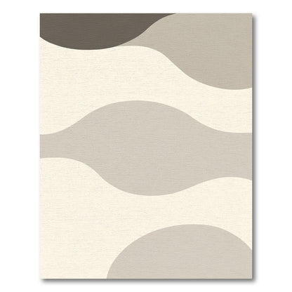 Neutral Wave Organic Abstract Rug