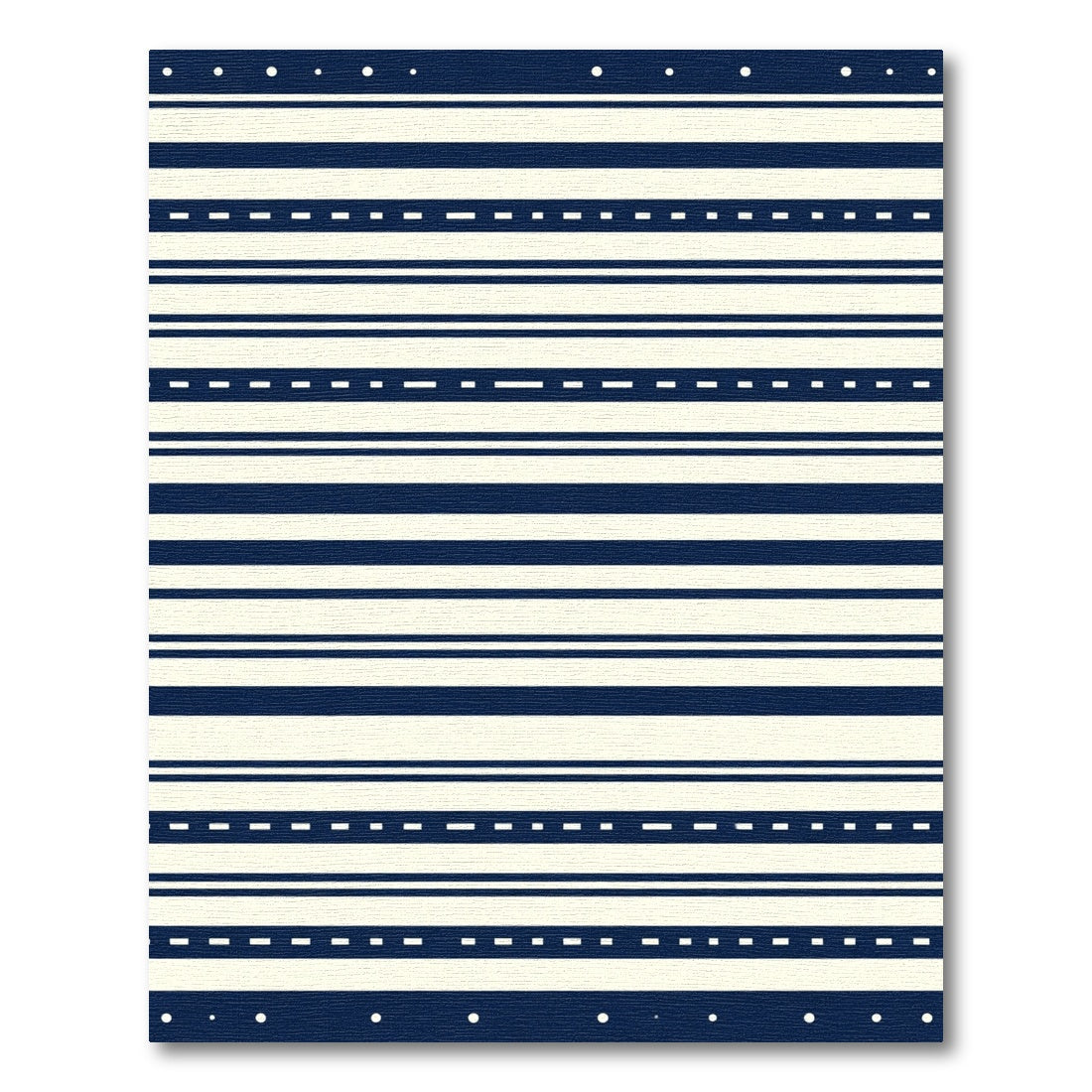 Navy Cream Striped Dash Arrangement Rug