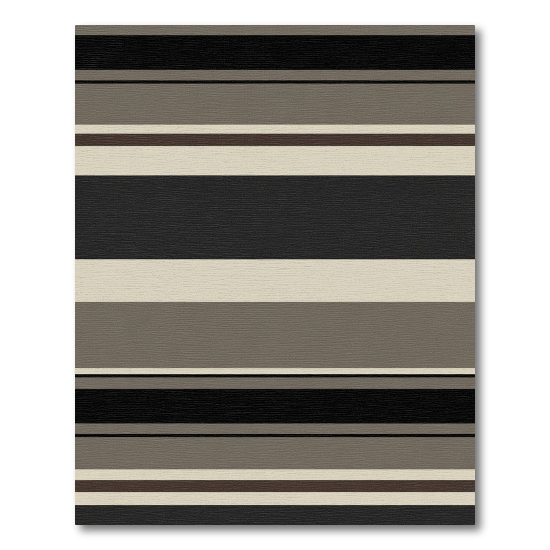 Neutral Toned Wide Stripe Rug