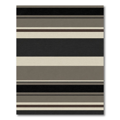 Neutral Toned Wide Stripe Rug