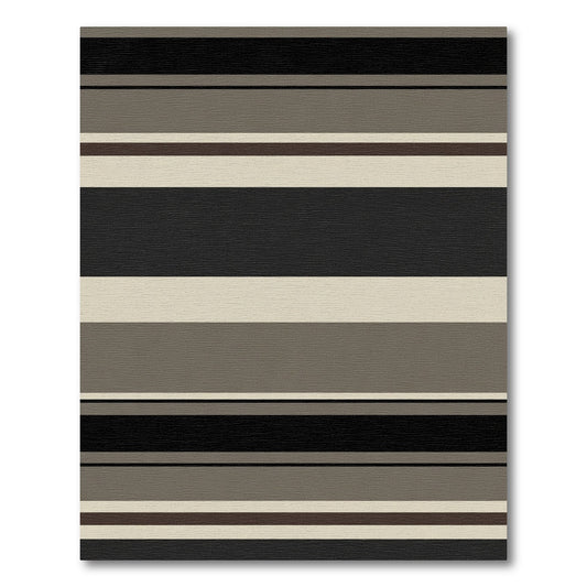 Neutral Toned Wide Stripe Rug