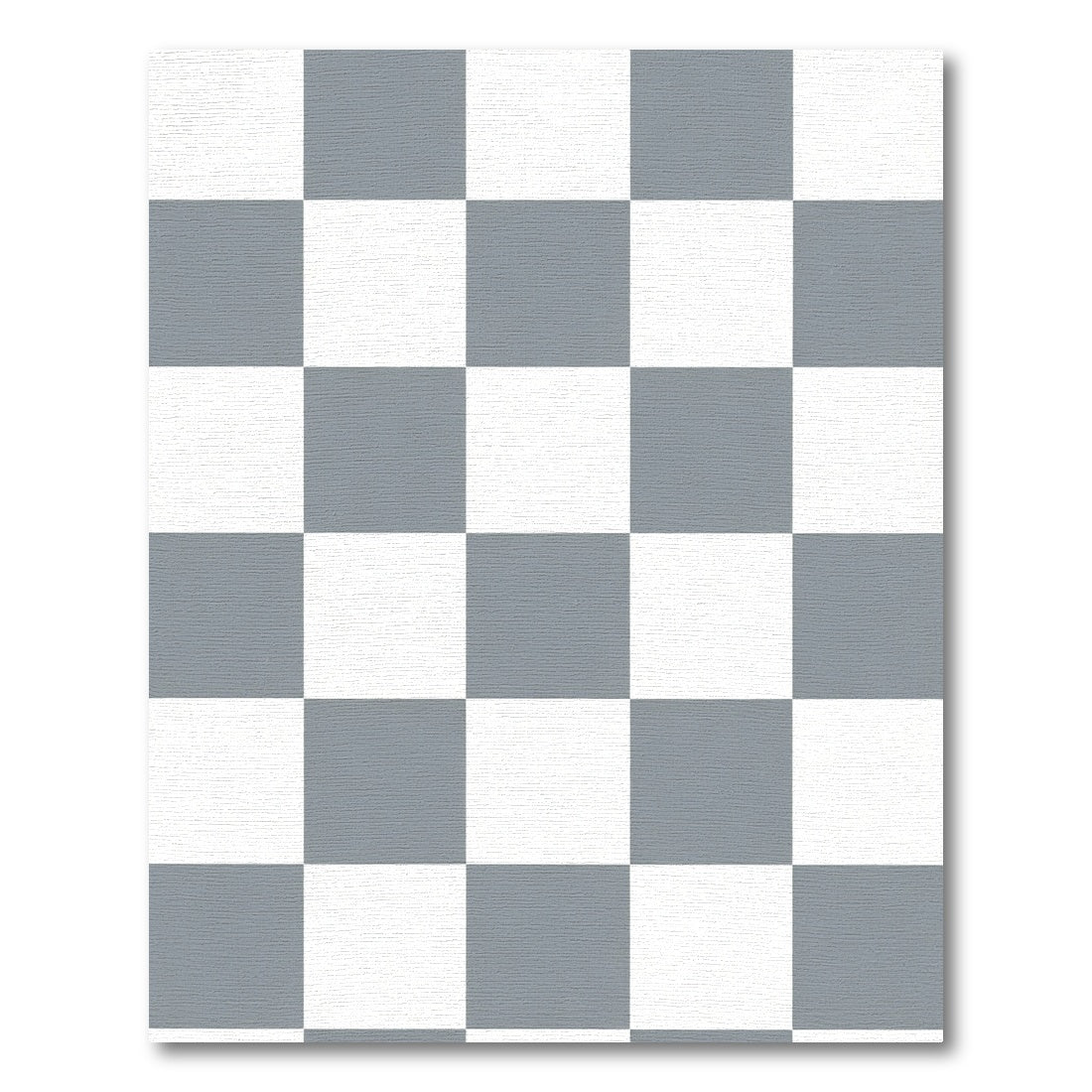 Gray White Checkerboard Grid Rug