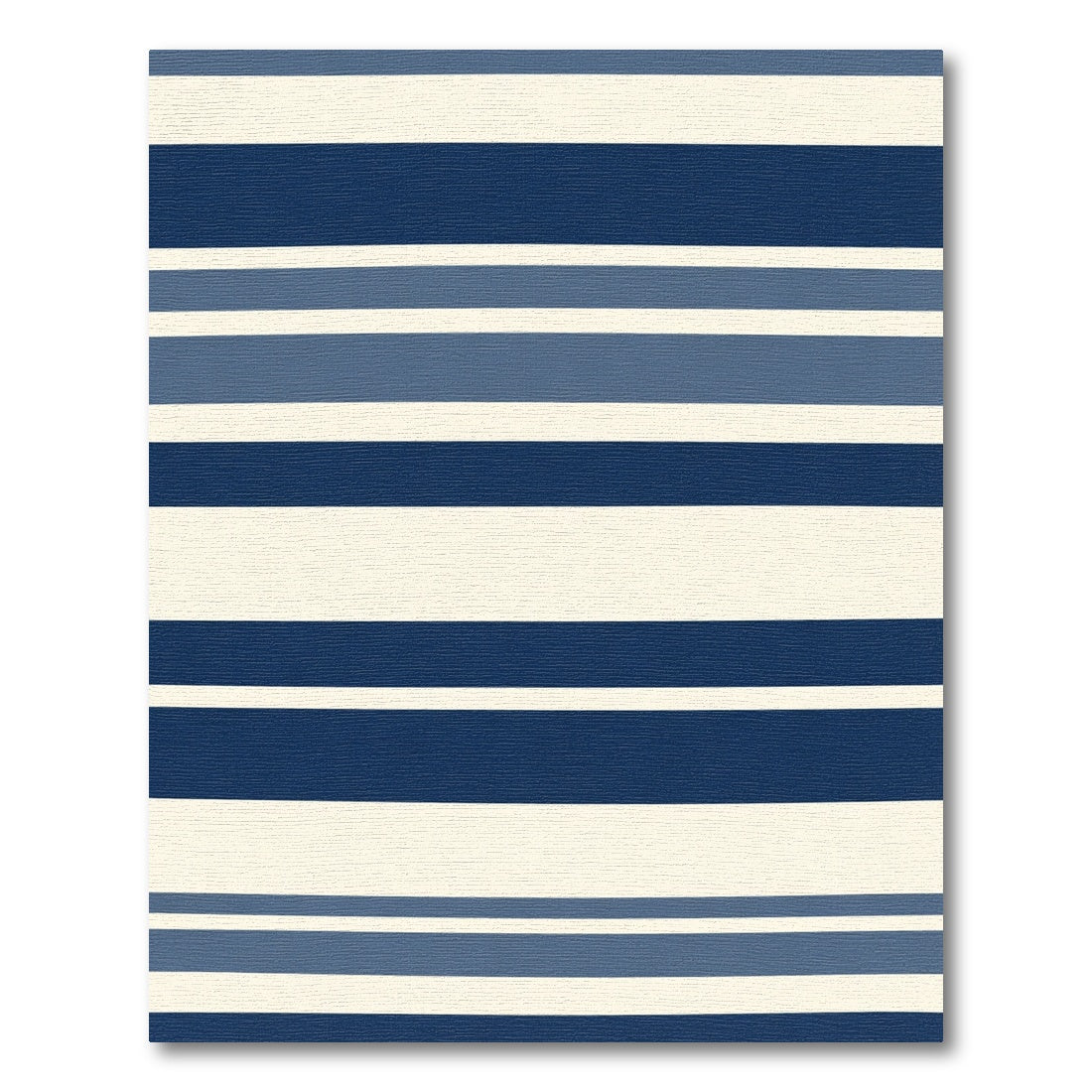 Deep Blue Horizontal Stripe Rug