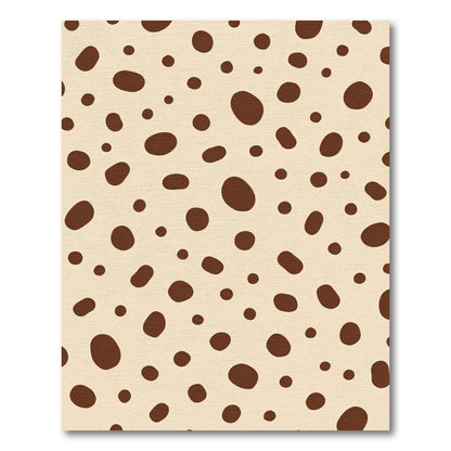 Creamy Beige Brown Spotted Rug